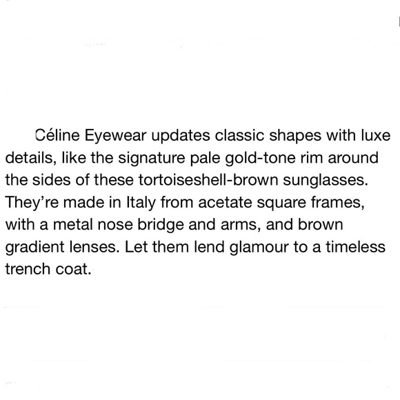 Celine Square Frame Acetate Sunglasses - Picture 7 of 16